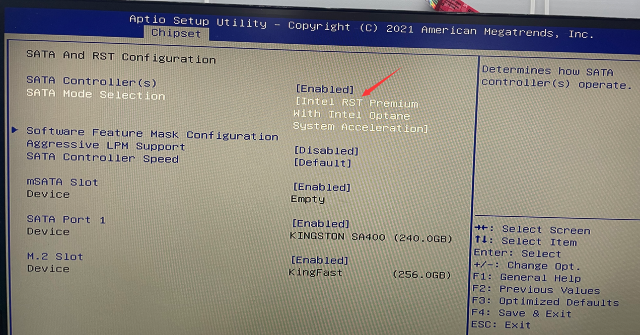 Build raid process in bios