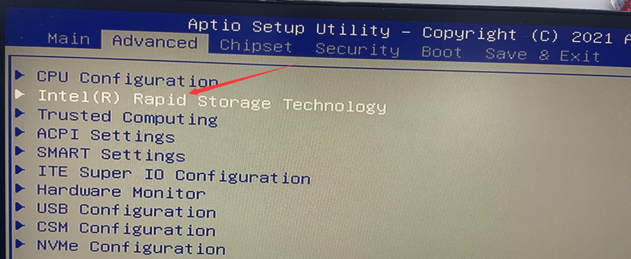 Build raid process in bios