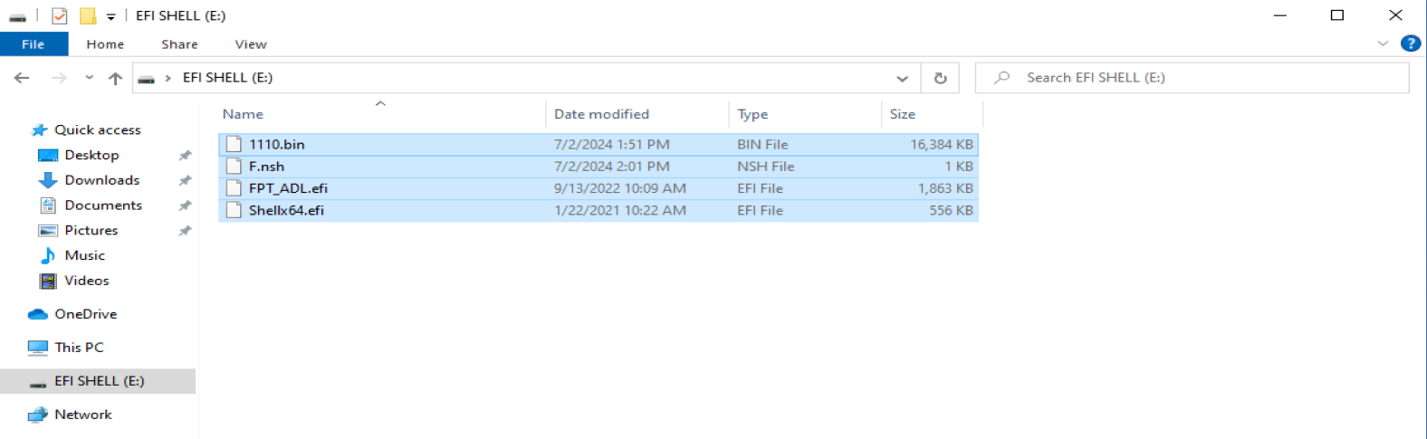 EFI Shell Steps to update BIOS in mode - VENOEN